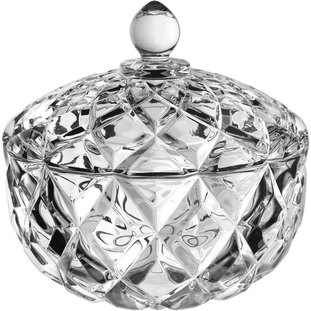 Potiche Bomboniere Home&co Eco Crystal 23x24cm Transparente Branco