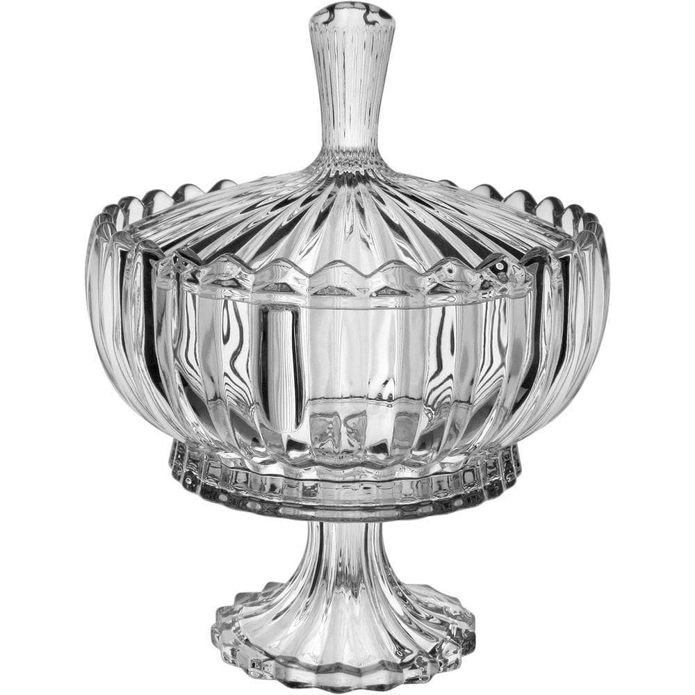 Vaso Potiche Bomboniere Home&co Crystal 30x22cm Transparente