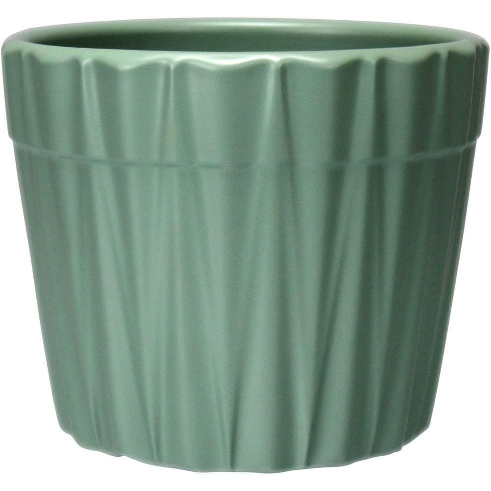 Cachepô Vaso Planta Decorativo Home&co Cerâmica 10x12 Verde