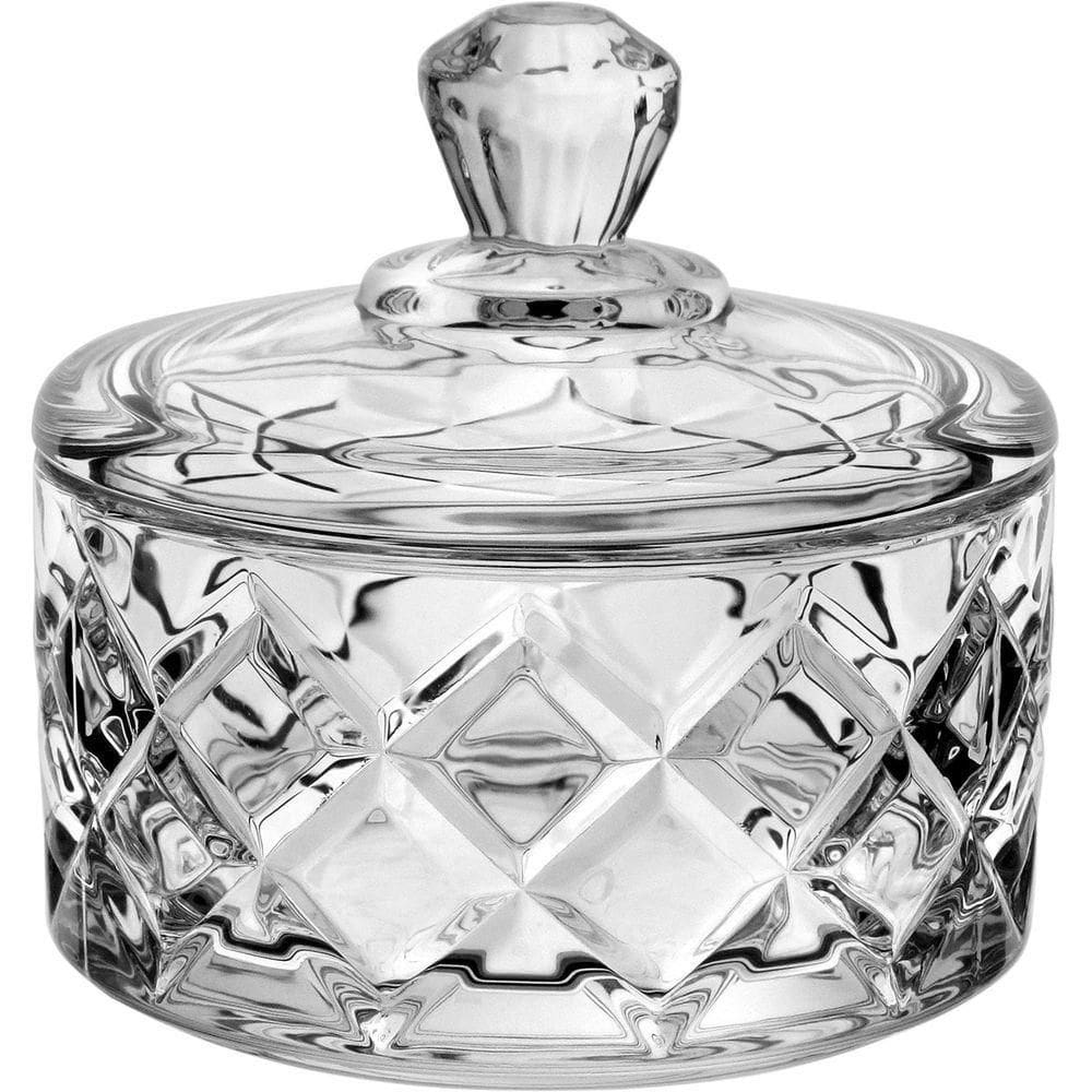 Potiche Decorativo Bomborniere Redondo Com Tampa Eco Crystal