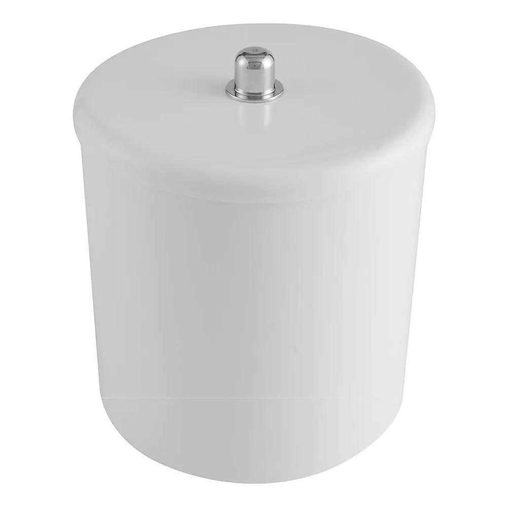 10X Cesto De Lixo Branco Com Tampa Para Pia E Banheiros 6L