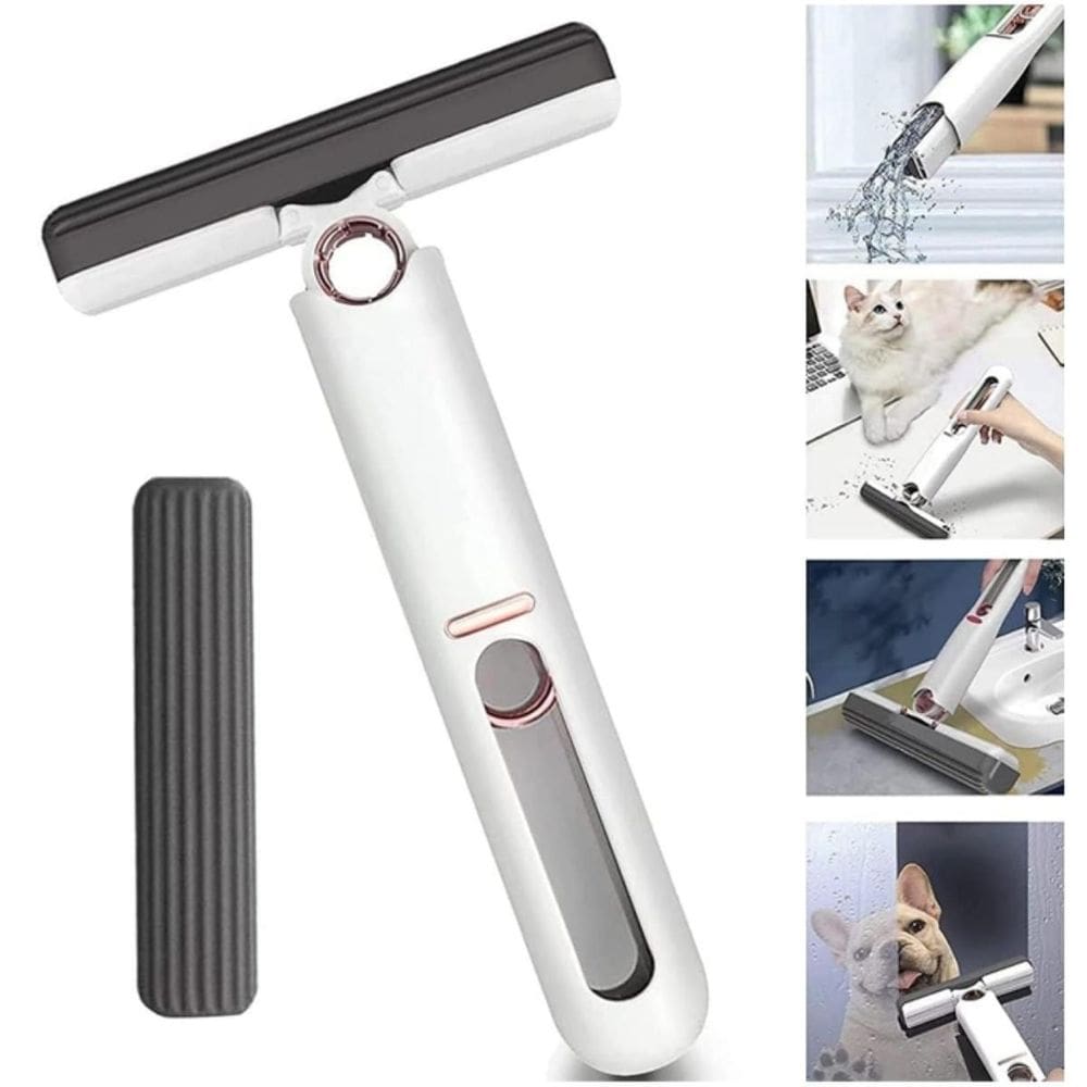 Mini Mop Giratório Limpa Vidro Casa Ajustável Prático