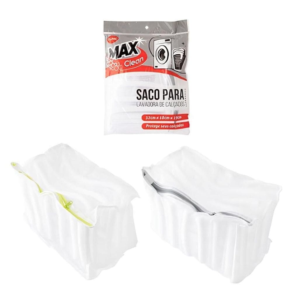 Saco De Lavar Tênis Multiuso 32X18X19Cm Esponja Protetora