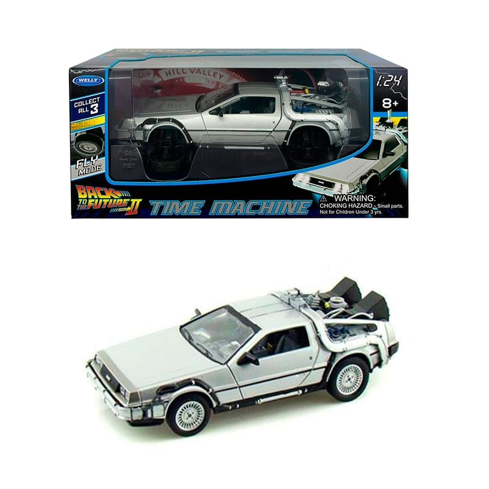 Miniatura Carro Delorean De Volta Para O Futuro 2 1:24 Welly