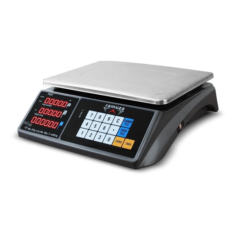 Balança Digital Computadora 35kg/5kg Touch Escala Simples Bivolt com Bateria