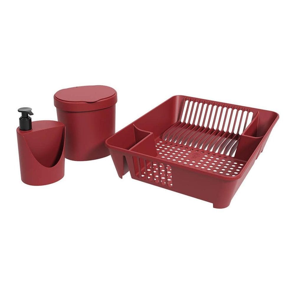 Kit Organize Sua Pia Basic Vermelho 99400/1465 Coza