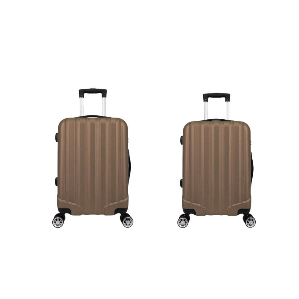 Kit Mala de Viagem abs 2 peças Adventure e Action Fortt Champanhe - MAB01-CP