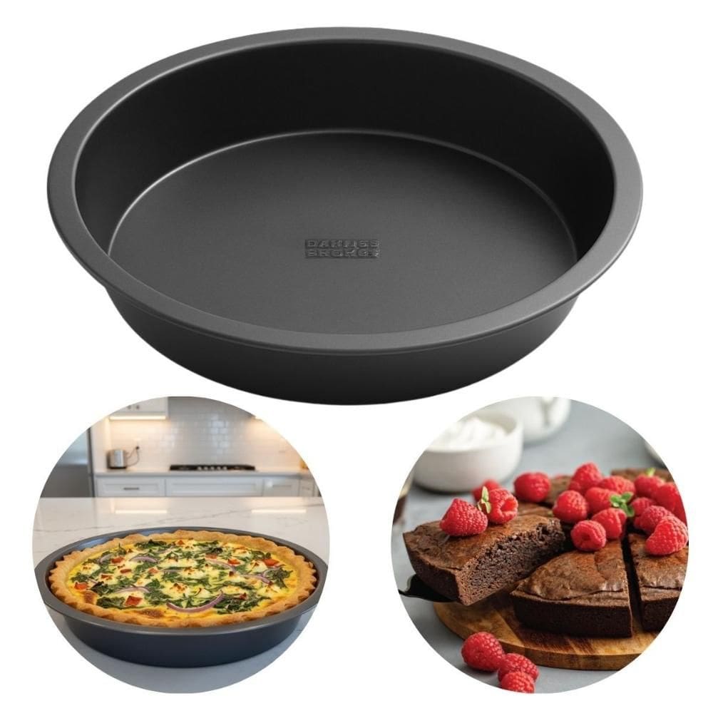 Forma Redonda para Brownie Bolo Pão Torta Antiaderente 28cm