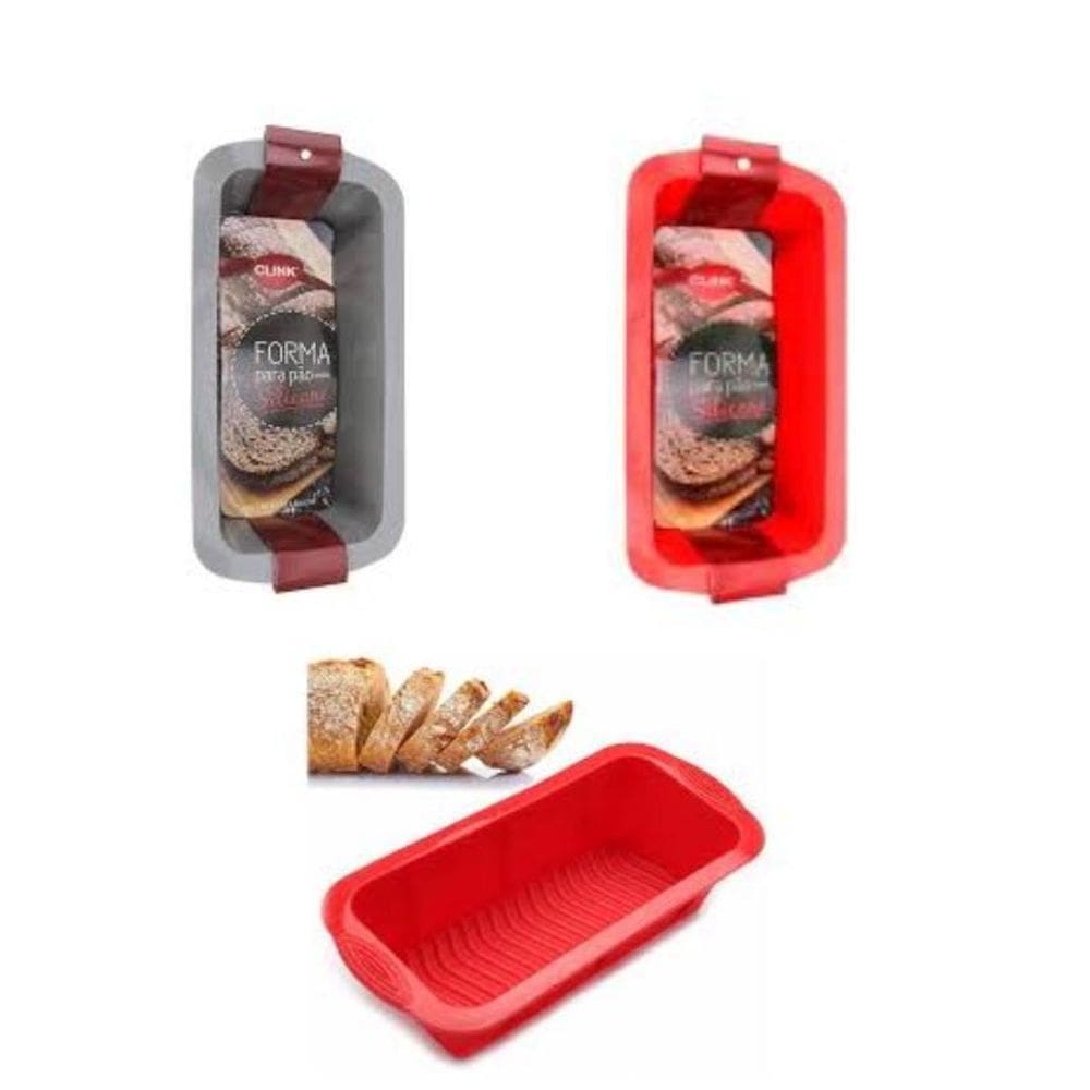 Forma De Pão Caseiro Retangular Silicone Inglesa Resistente