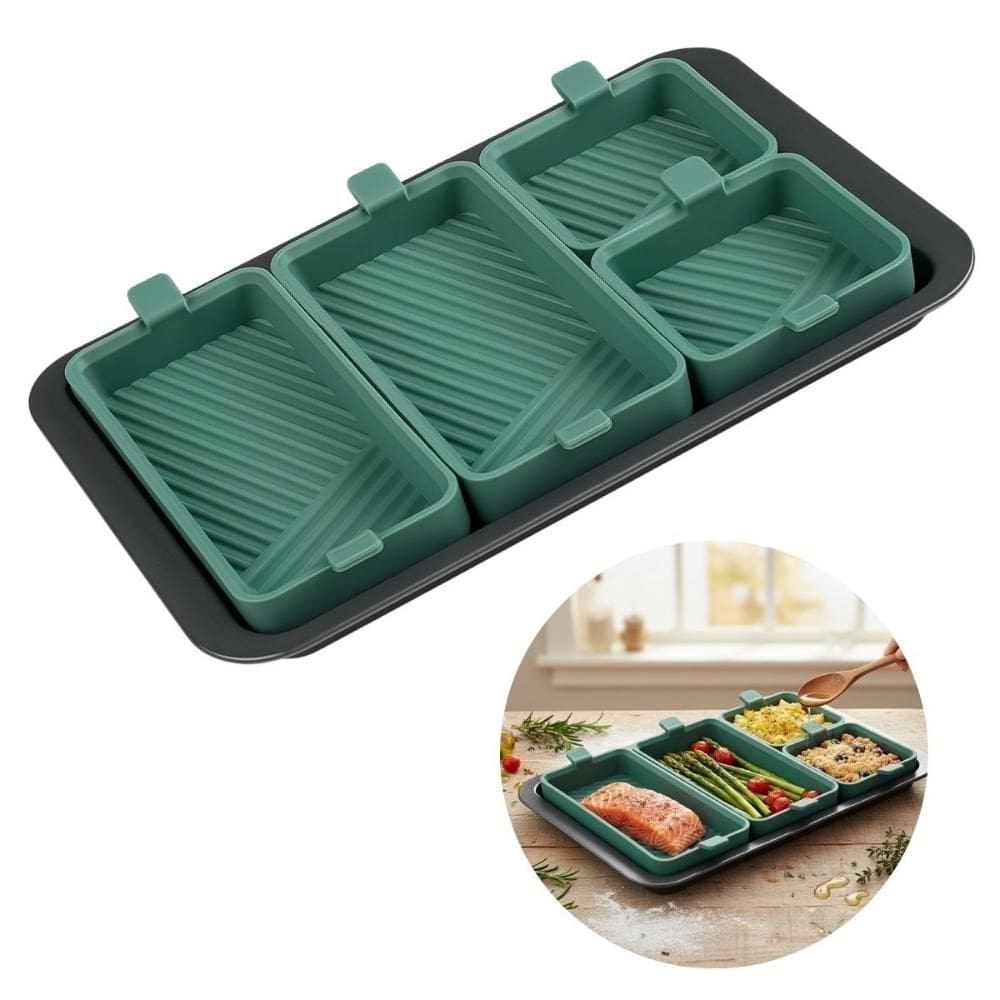 Jogo 5 Formas Biscoitos Cookies Multiuso Silicone e Aço