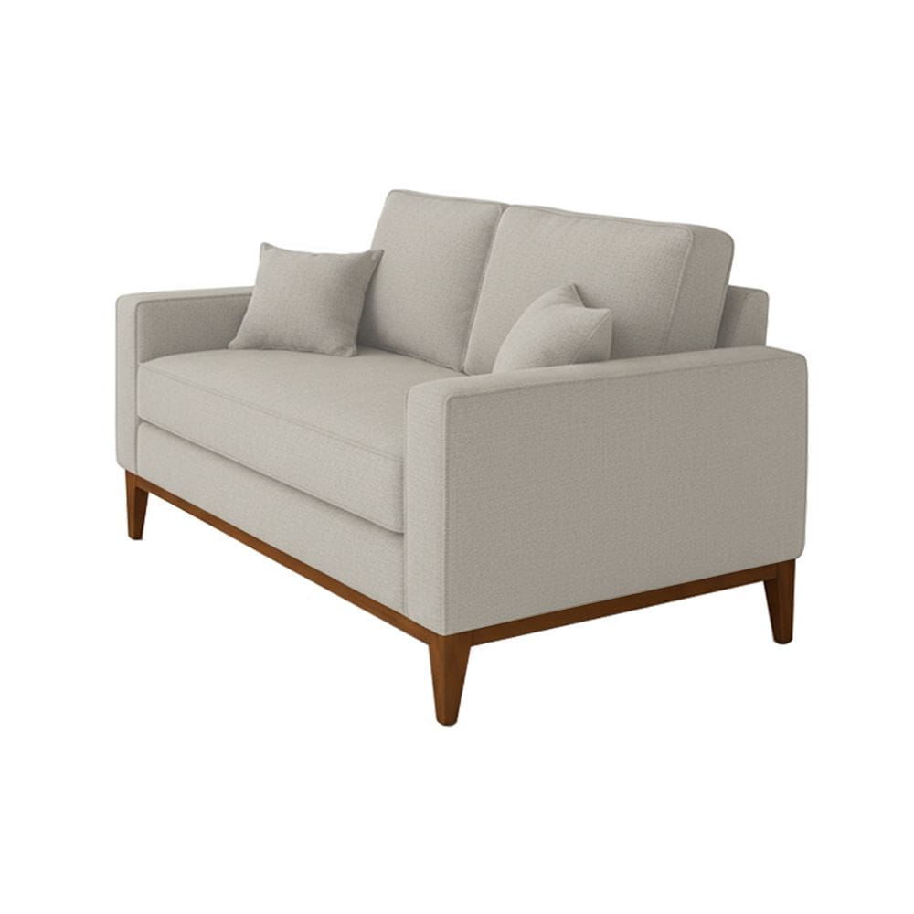 Sofá Living Beny 2 Lugares 1,40m Linho Cru