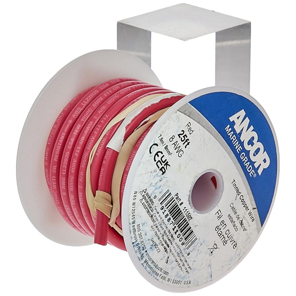 Wire Ancor 111502 Cobre estanhado 8 AWG (8 mm²) Vermelho 25 pés