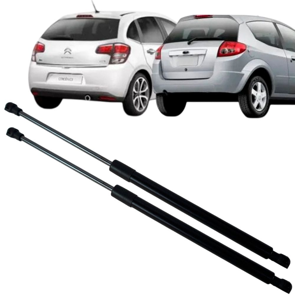 Par Amortecedor Tampa Traseira Porta Mala Mola Gás Ka Hatch 2008 à 2013 C3 2013 à 2020