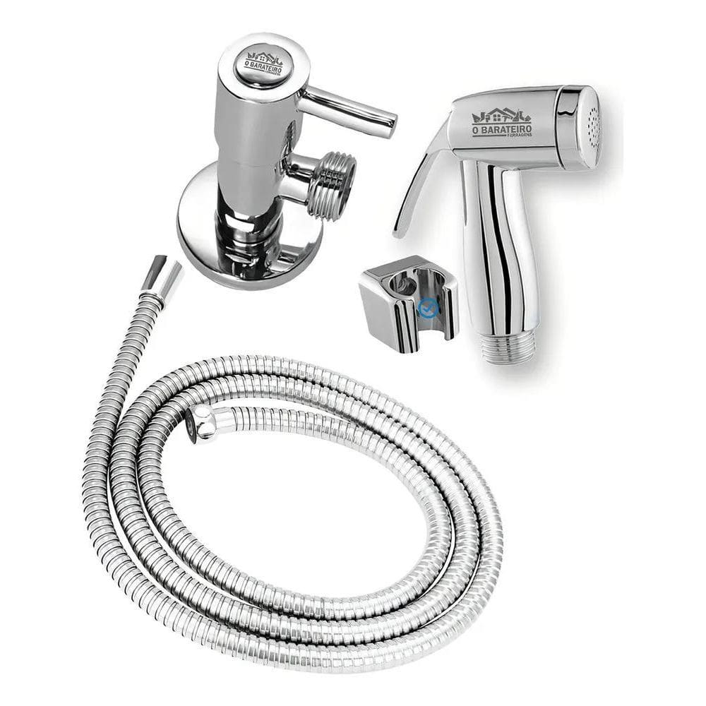 2X Ducha Higienica Registro 1/4 Volta Linha Cromada Abs Pq 0