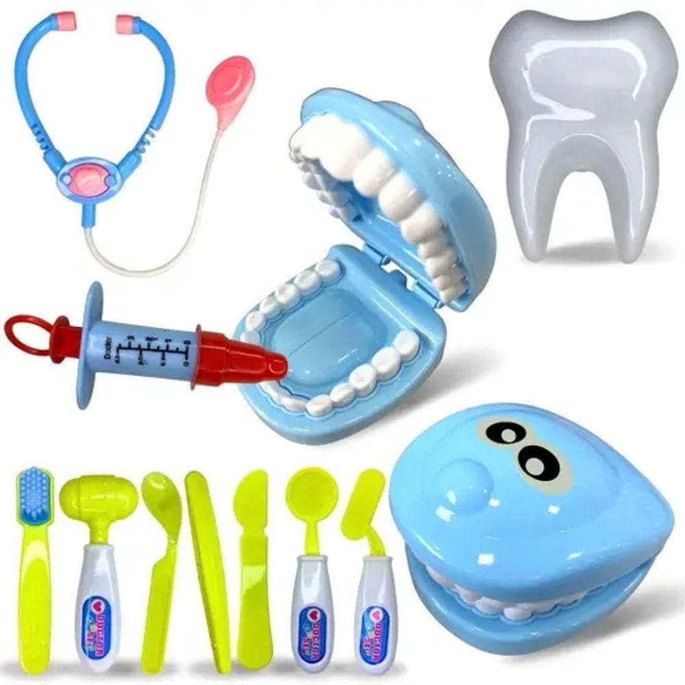Kit Dentista Infantil Brinquedo Educativo 12 Peças Brincando