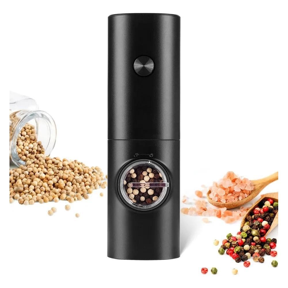 Moedor Elétrico Automático Sal Pimenta Tempero Preto