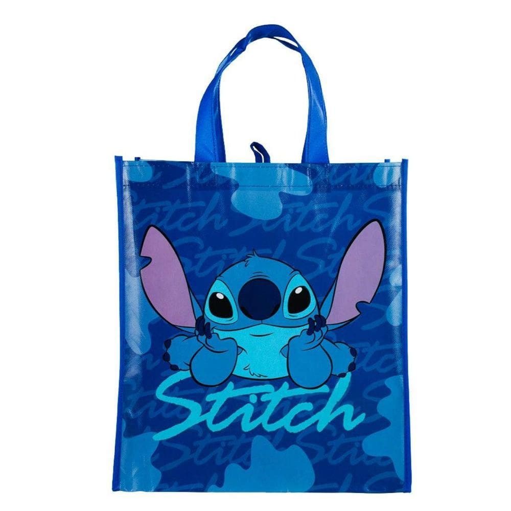 Sacola Feira Reutilizável Azul Escuro Stitch 39X35Cm Disney