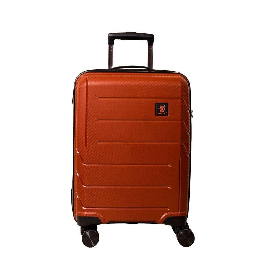 Mala Pequena De Bordo Navegat Expansíve Caramelo Rodas Duplas Cadeado Tsa Polipropileno