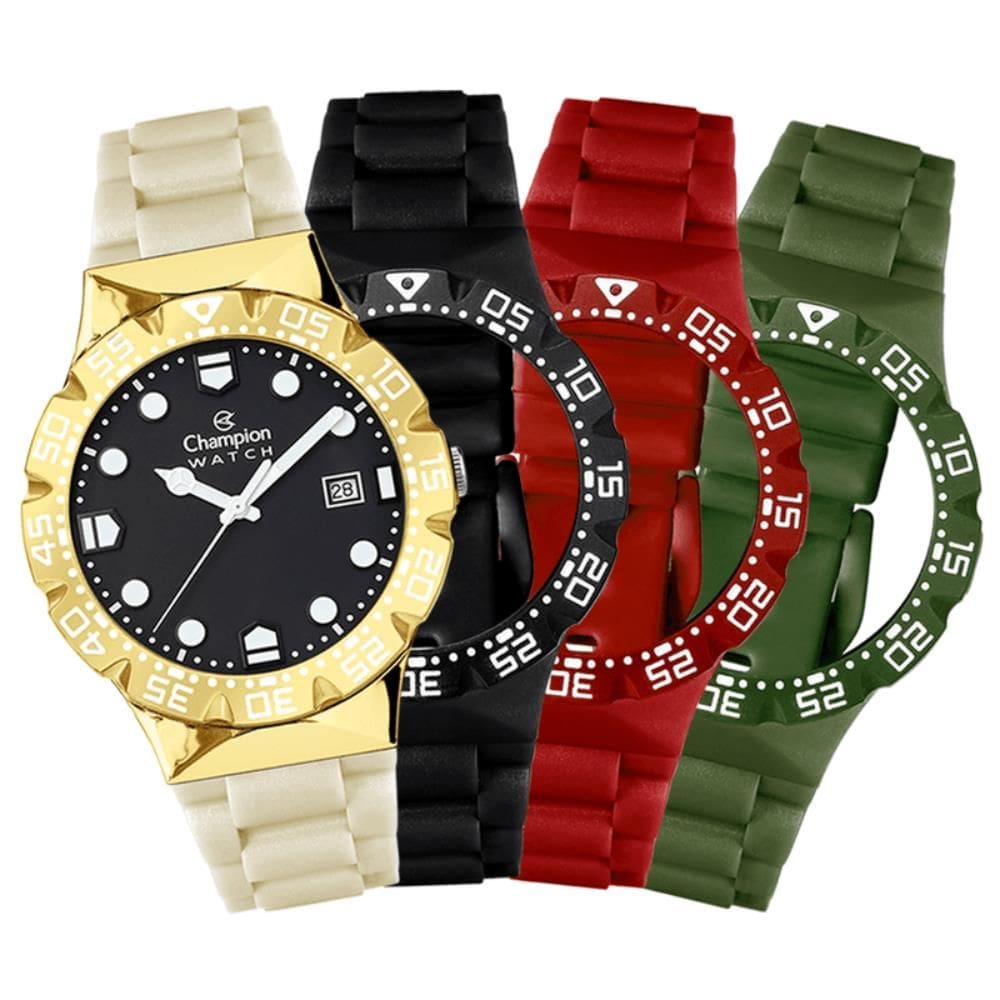 Relógio Champion Watch Ref: Cp31001n Troca Pulseiras