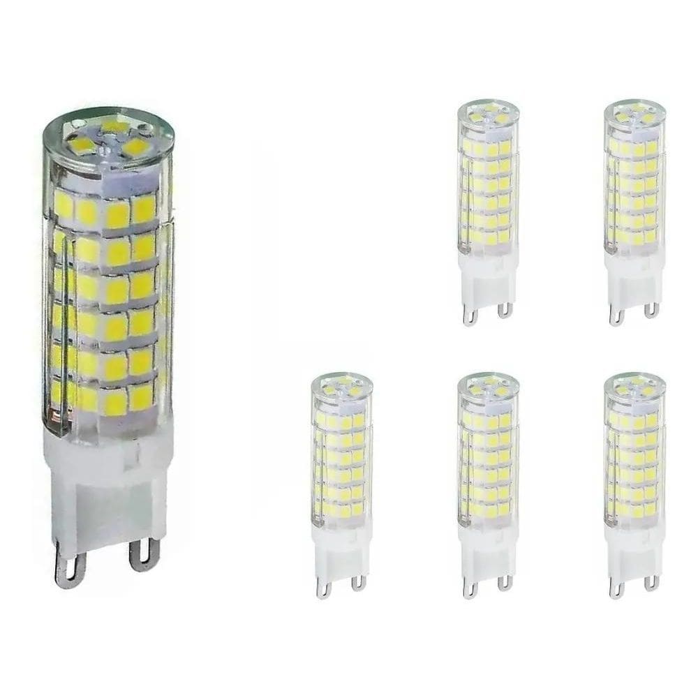 10X 6X Lampada Led Halopim G9 7W 76Led Lustre Arandela Luz