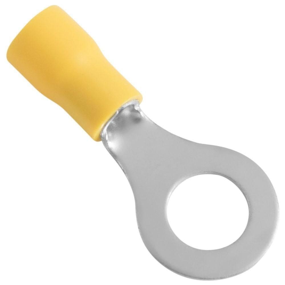 Terminais De Conexão Olhal Tramontina Em Cobre Estanhado E Nylon 6 Mm² X 15 Mm X M8 Amarelo 25 Peças Tramontina