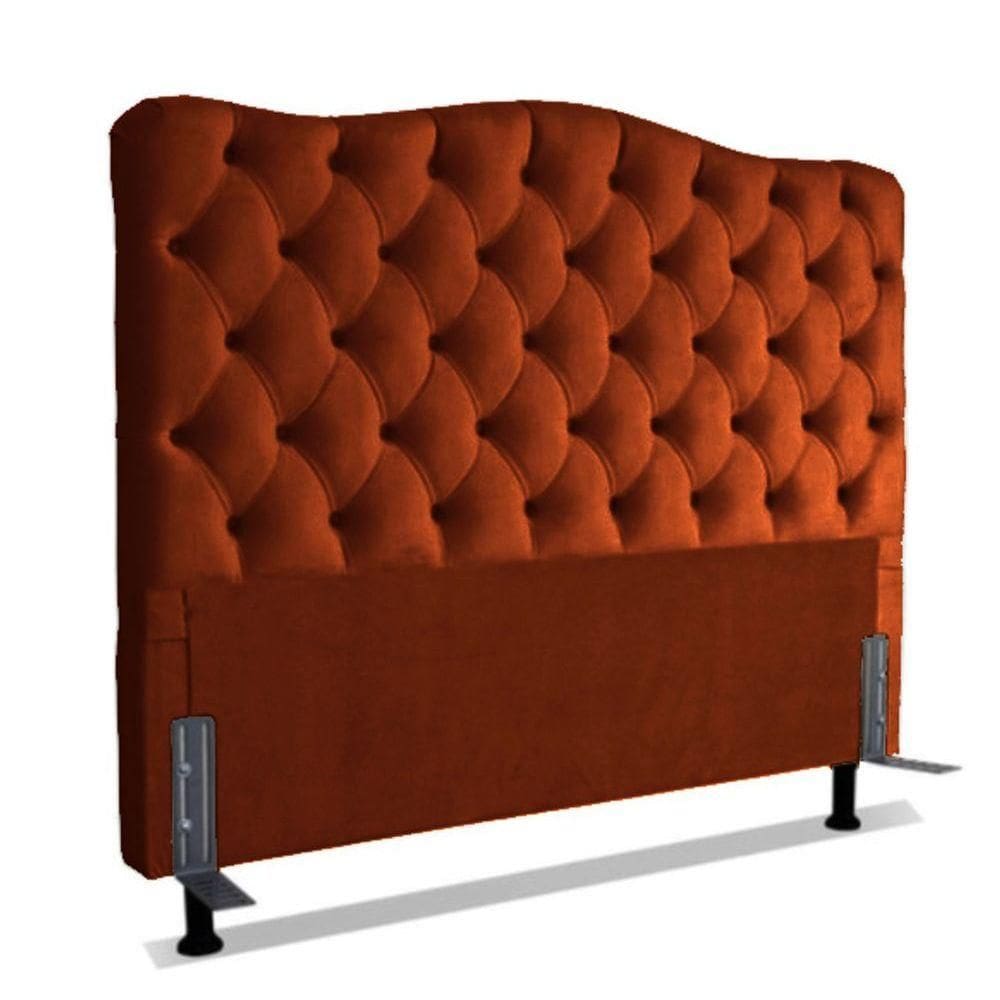 Cabeceira Queen 158 - Bello Box - Dunas Veludo Terracota