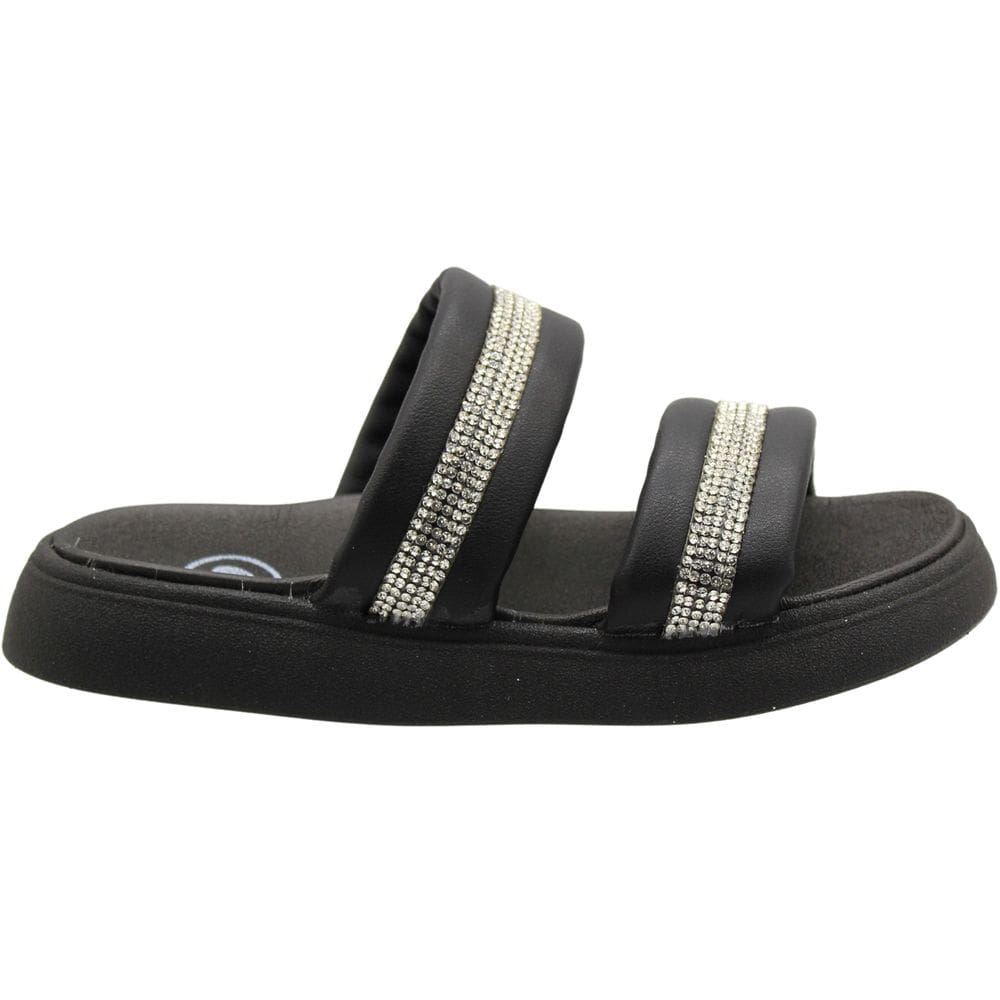 Sandália Papete Slide Infantil Molekinha Strass Menina