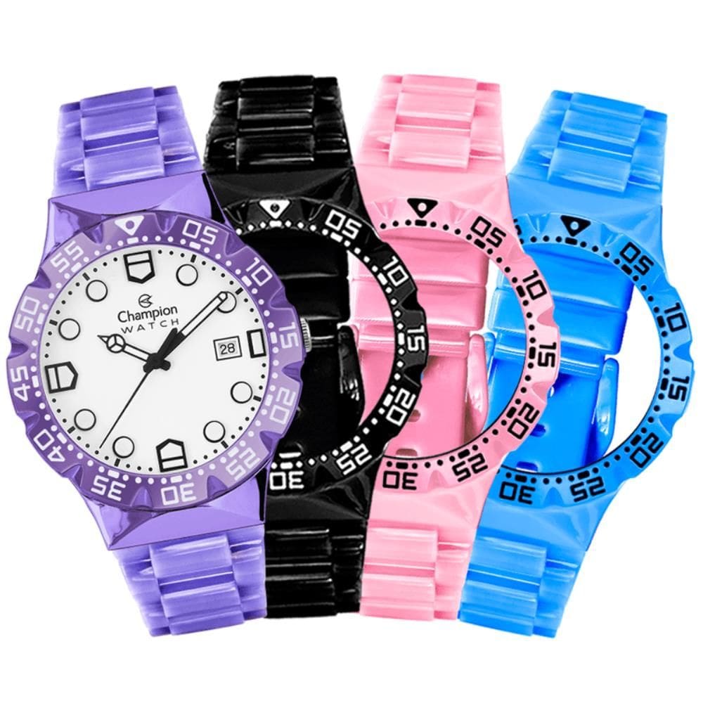 Relógio Champion Watch Ref: Cp31001m Troca Pulseiras