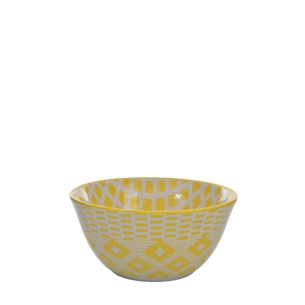Bowl De Cerâmica Colors Amarelo 12X6X12Cm