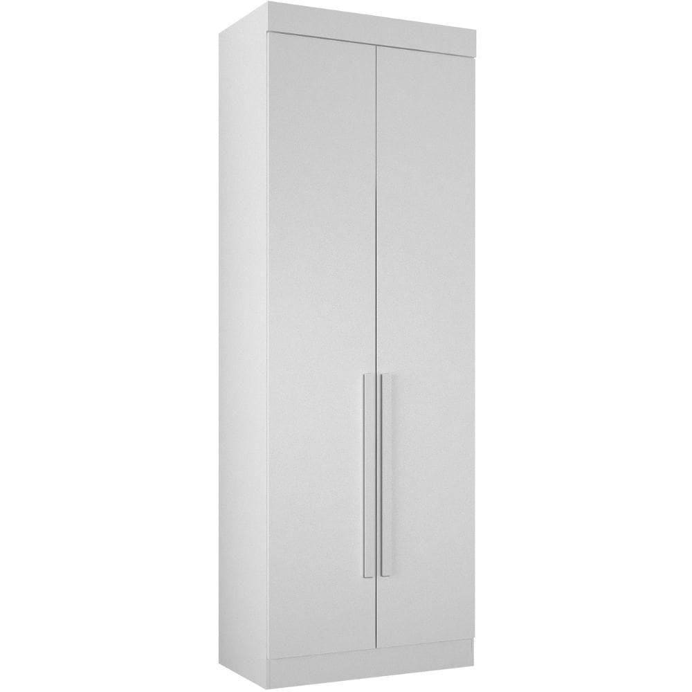 Guarda Roupa Modulado Individual Orion Branco 2 Portas 3 Gavetas Leifer Móveis
