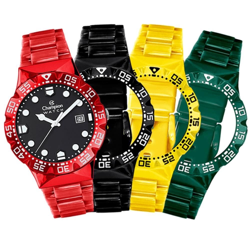 Relógio Champion Watch Ref: Cp31001c Troca Pulseiras