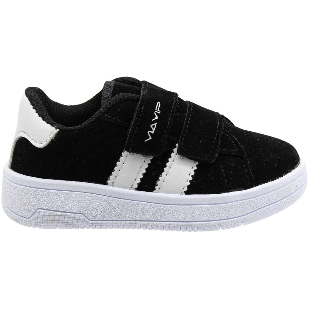 Tênis Casual Infantil Via Vip Fechamento Contato Camurção Menino