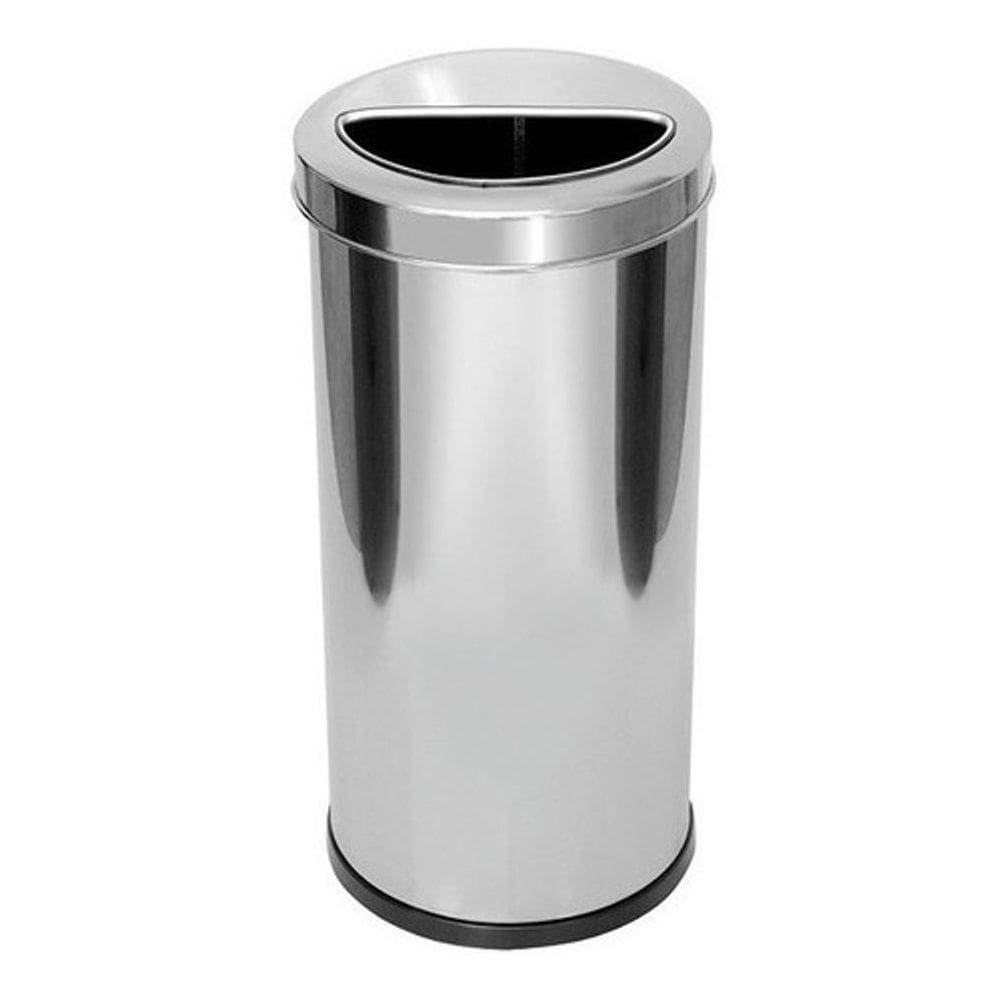 Lixeira Inox 50 Litros Com Aro Meia Lua