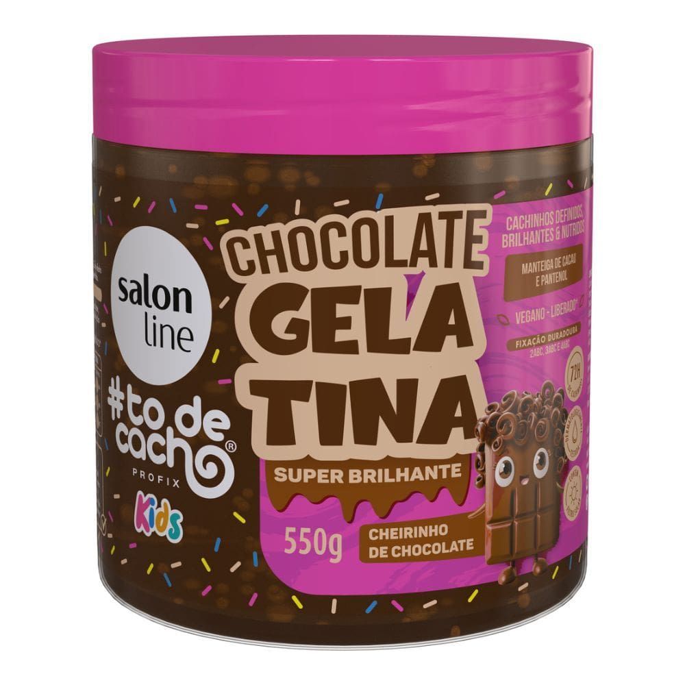 Gelatina Salon Line Kids #ToDeCacho Cheirinho de Chocolate 550g
