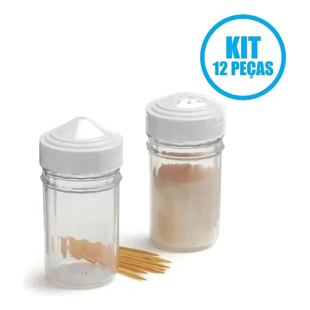 Saleiro E Paliteiro Acrílico Kit C/12 Un. Restaurantes Bares