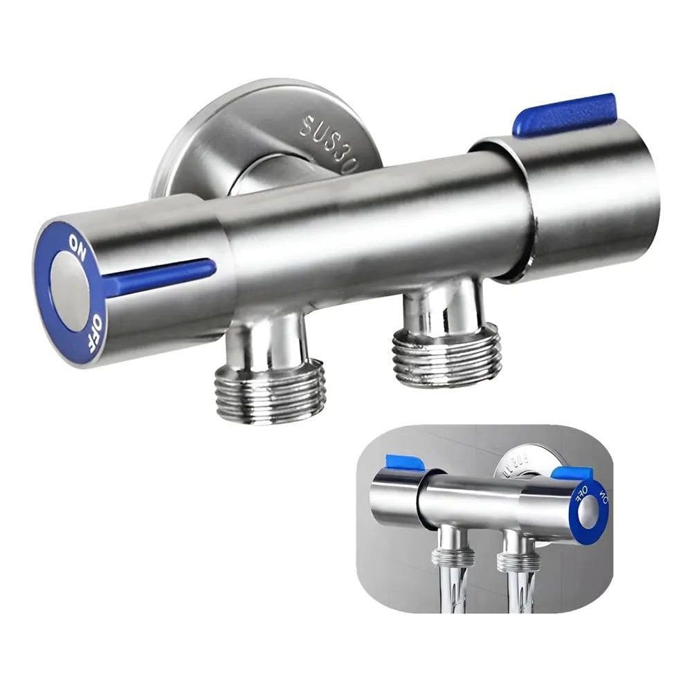 2X Registro Duplo Para Ducha Higiênica Com Dupla Saída De Ág