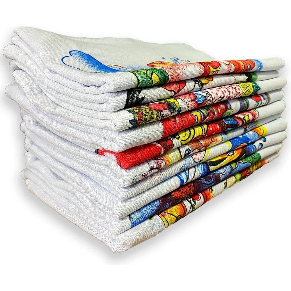 5X Kit Com 10 Pano De Prato Estampado 62 X 41 Cm Estampas