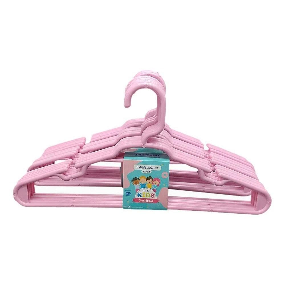 Kit 15 Unidades Cabides Infantis Roupa Infantil Bebê Cor Ros