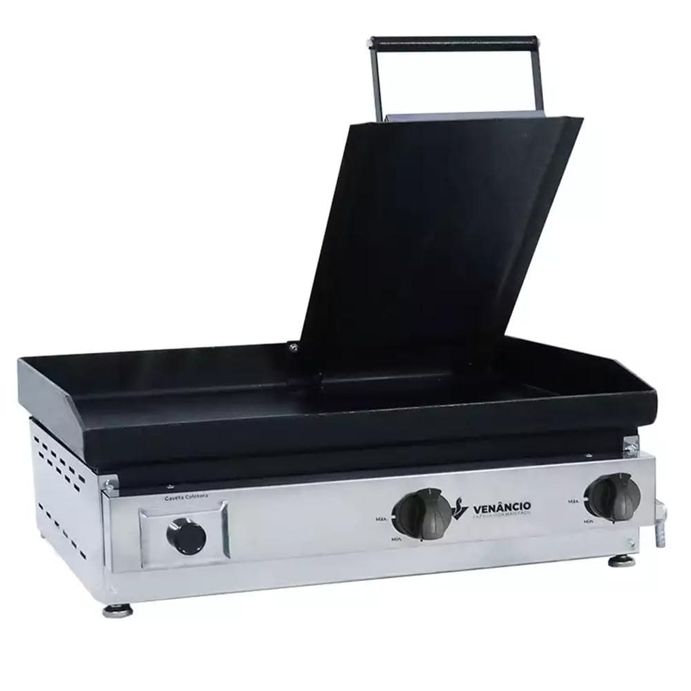 Chapa Bifeteira a Gás 65cm Venâncio Deguste Luxo 6,35mm de Espessura com Prensa C65-14216