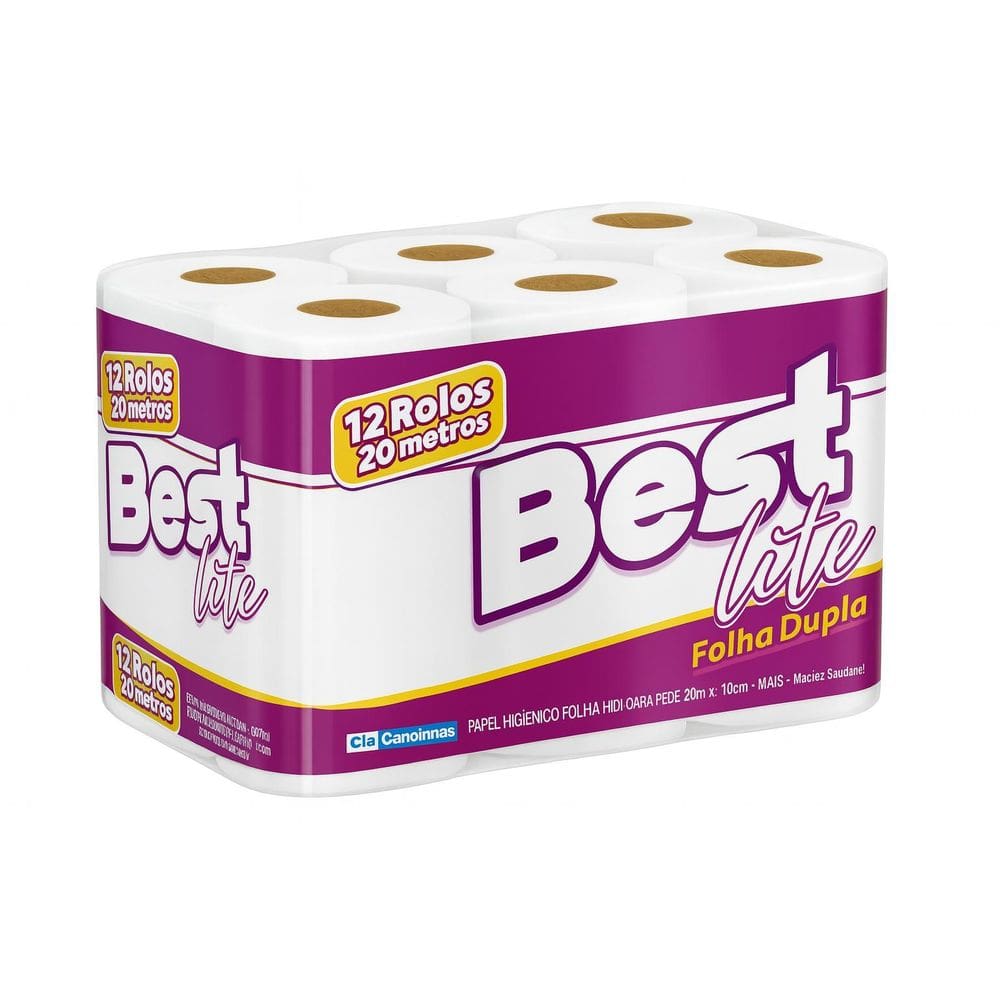 Papel Higênico Best Lite Folha Dupla Com 12 Rolos
