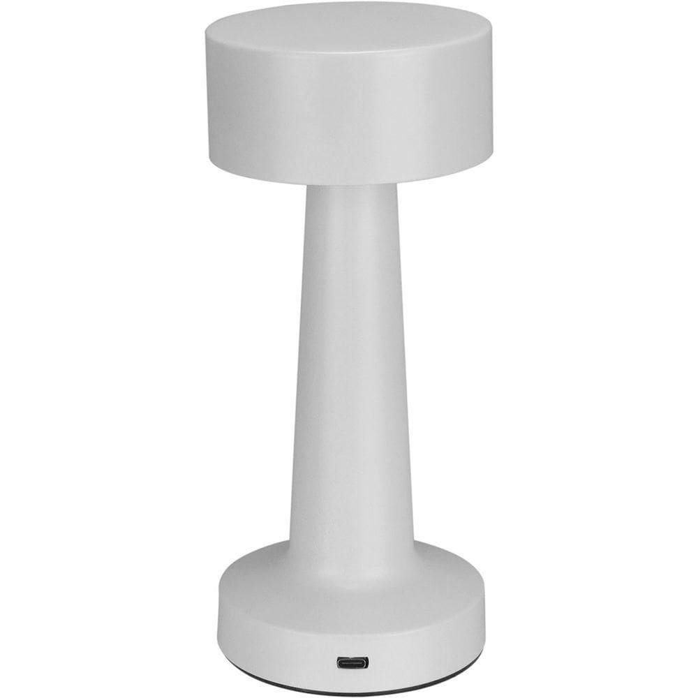 Luminaria De Mesa Led Decorativo Usb Metal 22x9x9cm Branco