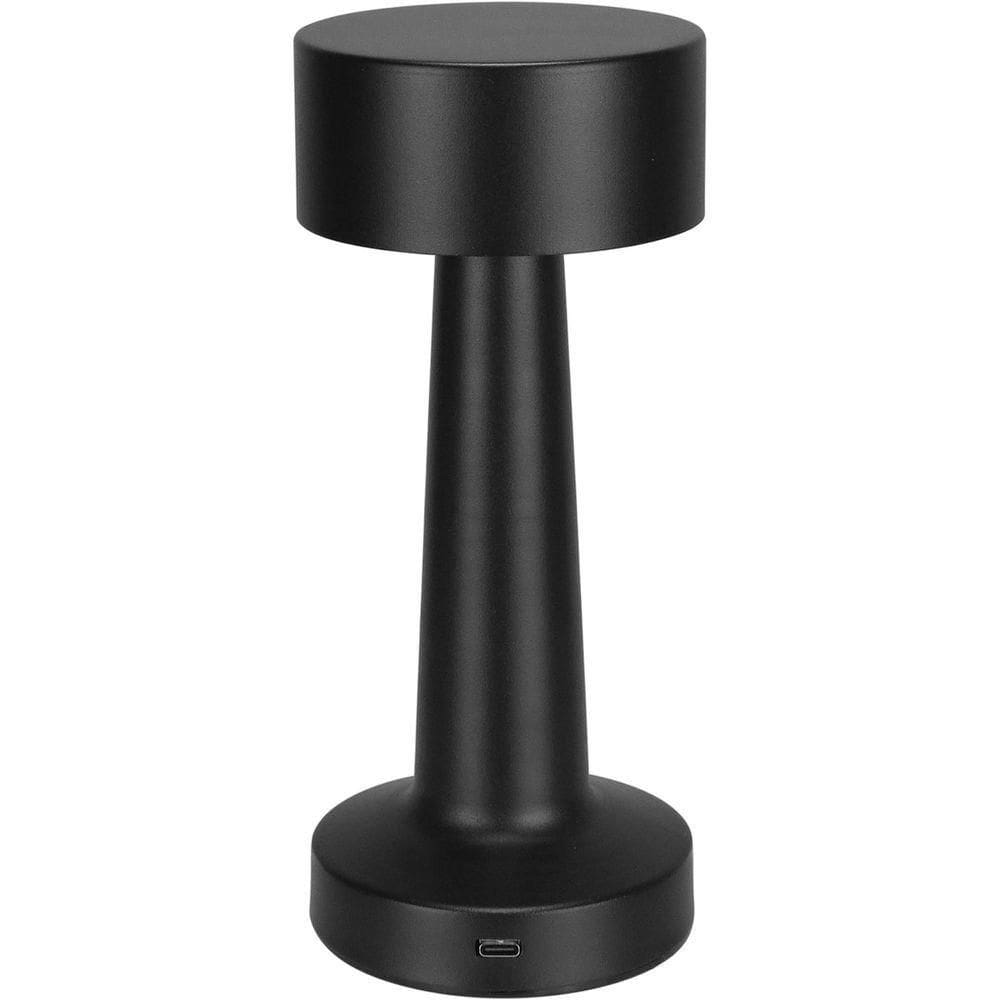 Luminaria De Mesa Decorativo Led Usb Metal 22x9x9cm Preto