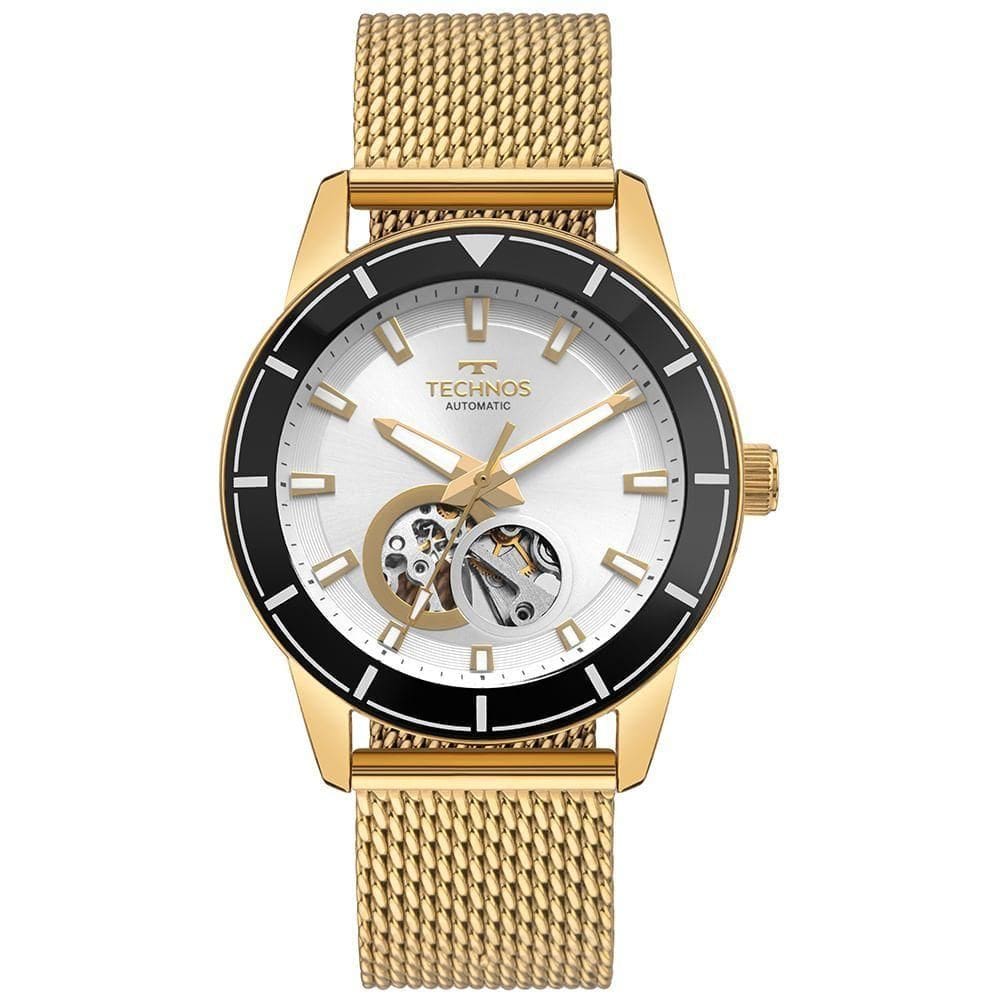 Relógio Technos Masculino Automatico Dourado - G3266zhaa/1k