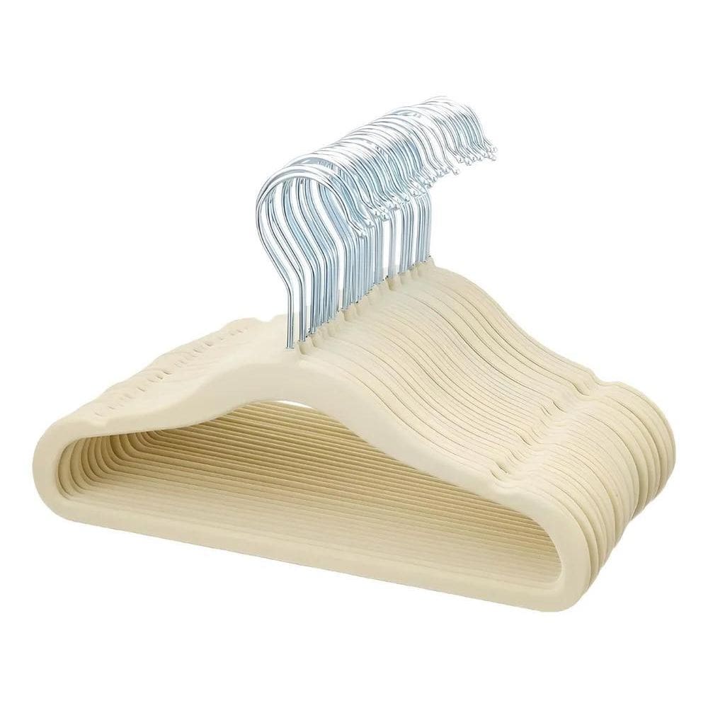 3X 25 Cabides De Veludo Infantil Bebê Ultra Fino Slim