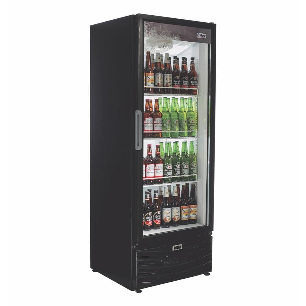 Cervejeira Vertical Frilux 410 Litros Preto Porta de Vidro 127V RF-013-P