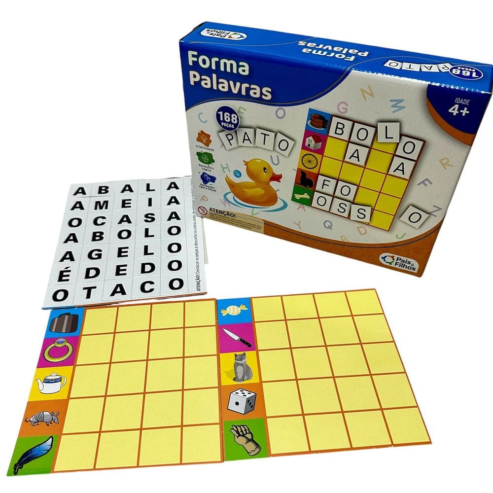 Brinquedo Educativo Alfabeto Montar Palavras Didático Infantil