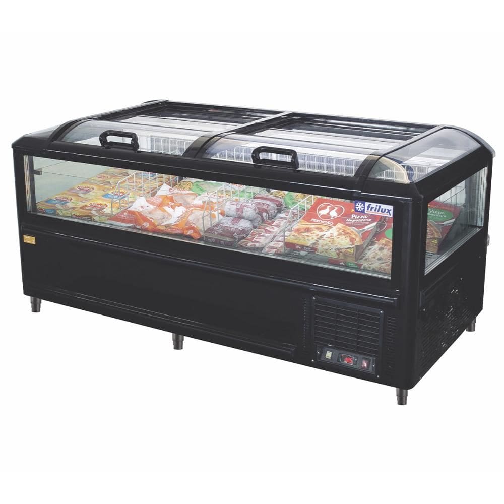 Expositor Ilha para Congelados Frilux Full Glass Inverter 1,85m 220V RF-315-IN