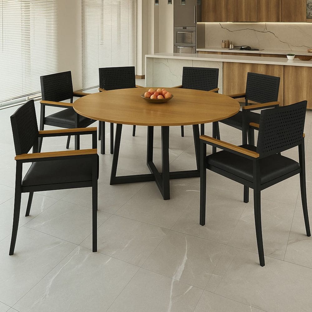 Conjunto Náutico de Área Gourmet 6 Cadeiras 1,50m - Solara