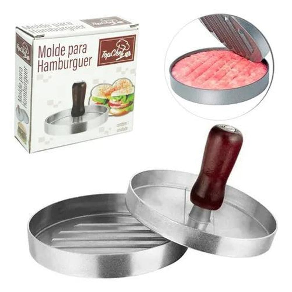 Molde Forma Para Fazer Hambúrguer Caseiro Artesanal 12Cm