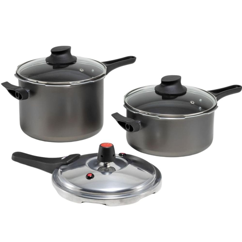 Jogo De Panelas De Pressão 2 Em 1 Fechamento Externo